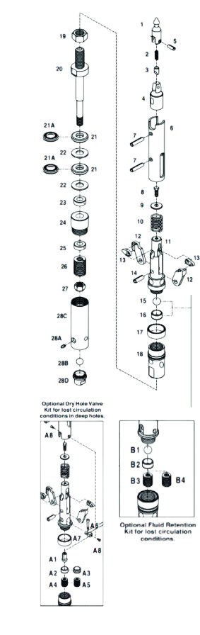 HWL Inner Tube Head Assembly